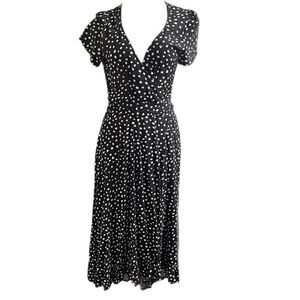 NWT Lira Wild Hearts Black White Polka Dot Dress Size Small New